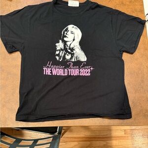 Billie Eilish Happier Than Ever World Tour 2022 Black T-Shirt – Size XL